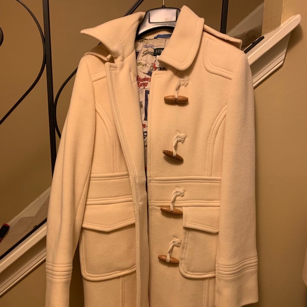 JCREW cream coat